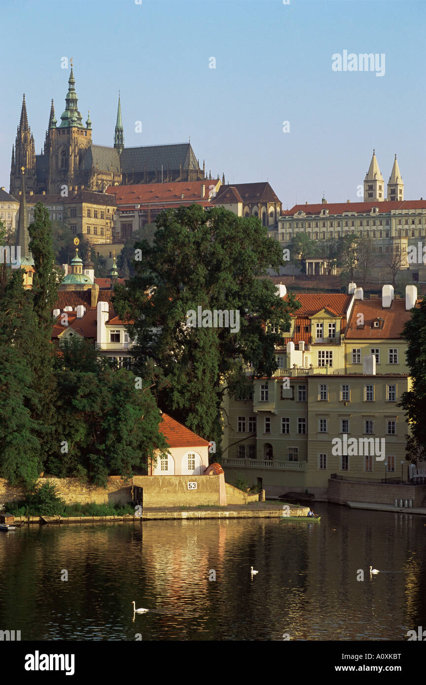 St. Vitus Kathedrale und das Schloss Prag Tschechische Republik Europa Stockfoto