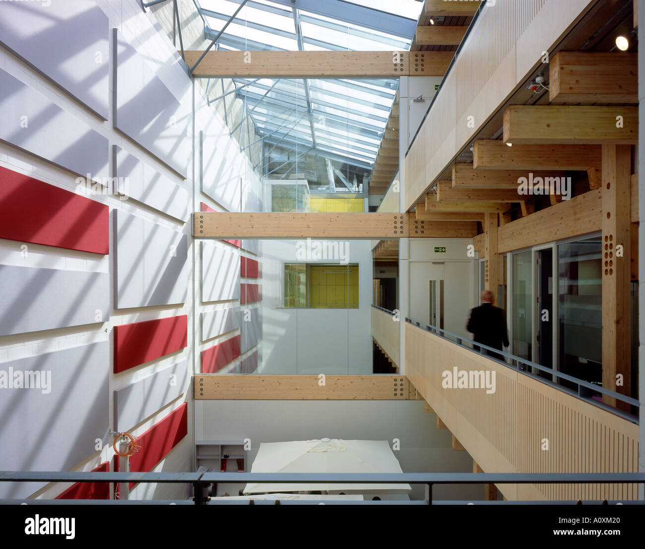 Mossbourne Gemeinschaft Akademie, tiefen Park Road, Hackney, London. Innenraum. Architekt: Richard Rogers Partnership Stockfoto