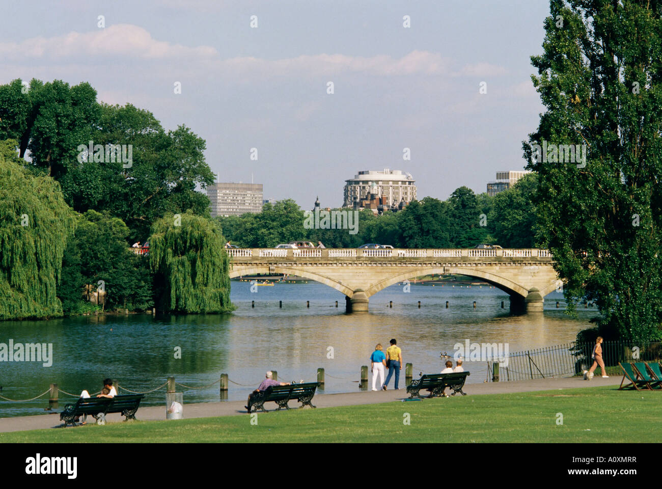 Hyde Park und die Serpentine London England England Europa Stockfoto