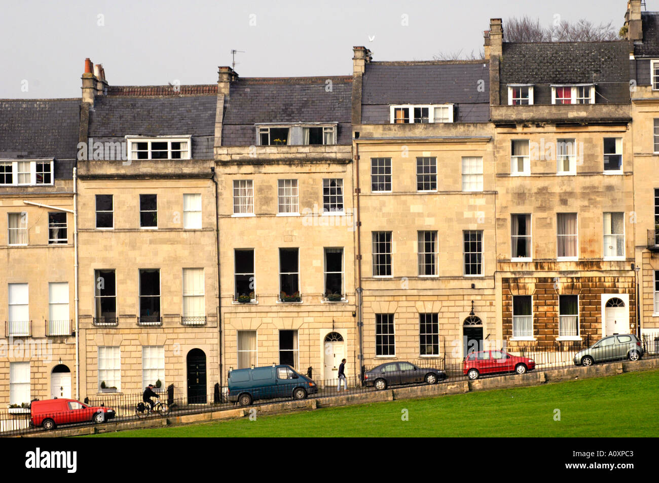 Terrasse des georgianischen Stadthäusern Marlborough Gebäude Bath England UK Stockfoto