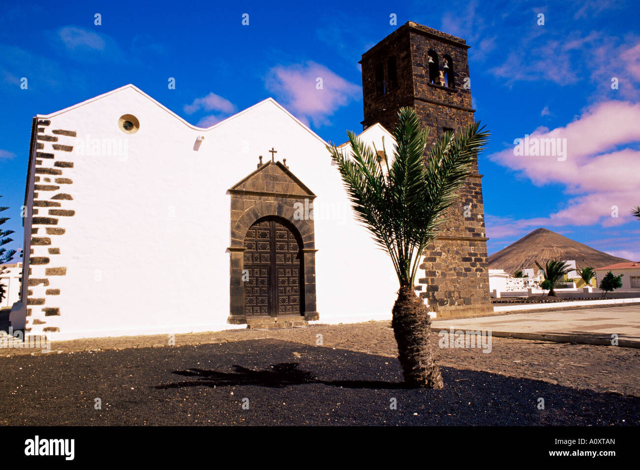 Kirche von Nuestra Señora De La Candelaria La Oliva Fuerteventura Kanaren Spanien Europa Stockfoto