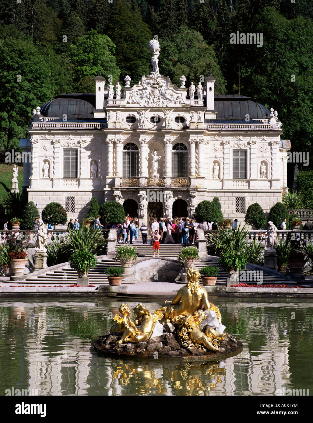 Schloss Linderhof Bayern Deutschland Europa Stockfoto