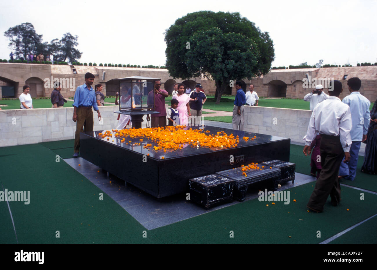 Mahatma Gandhi Memorial Raj Ghat in Neu-Delhi Stockfoto