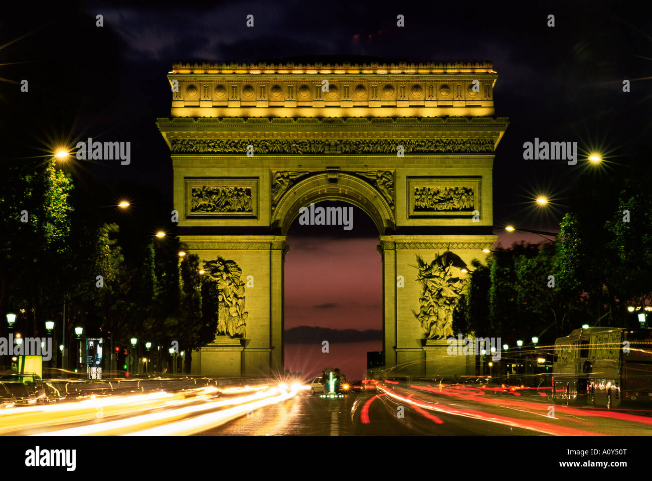 Arc de Triomphe Paris Frankreich Europa Stockfoto