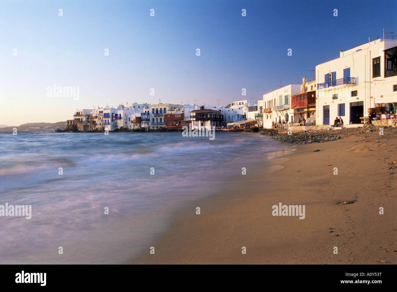 Wenig Venedig die Stadt Mykonos Insel Mykonos Kykladen Griechenland Europas Stockfoto