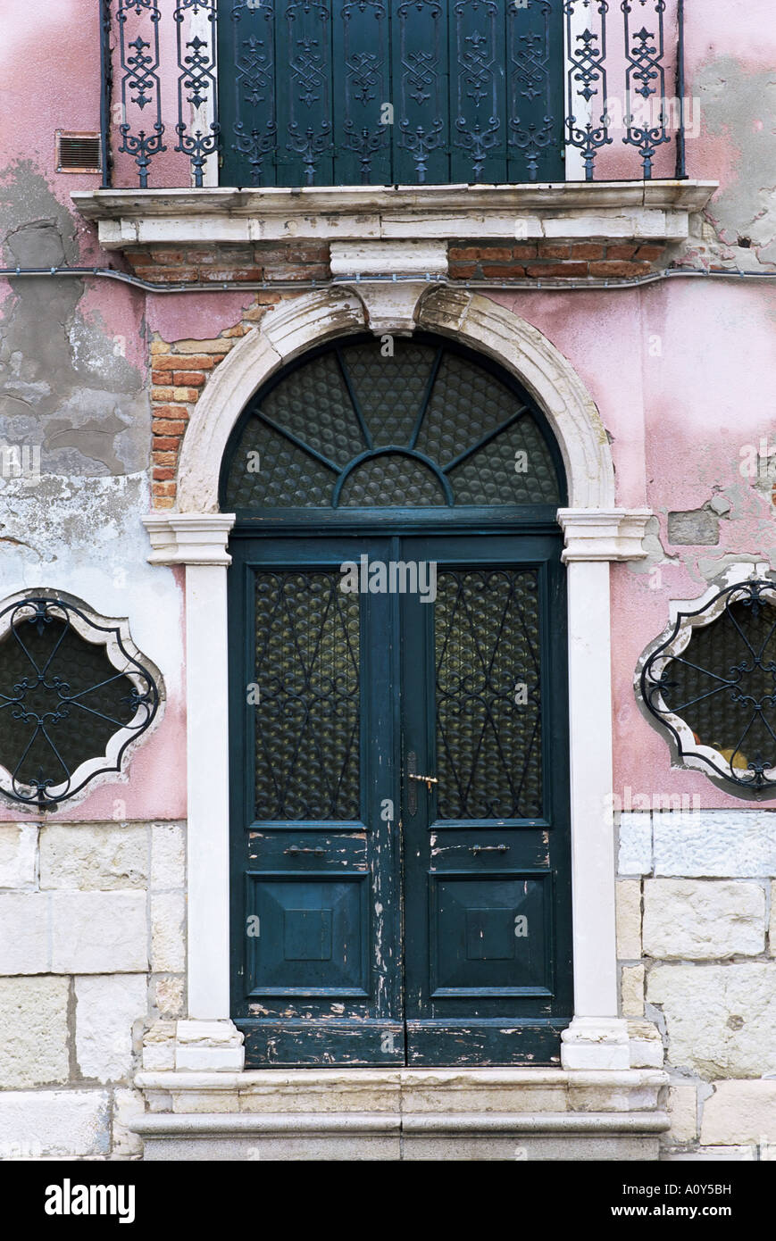 Architektonisches Detail Burano Venedig Veneto Italien Europa Stockfoto