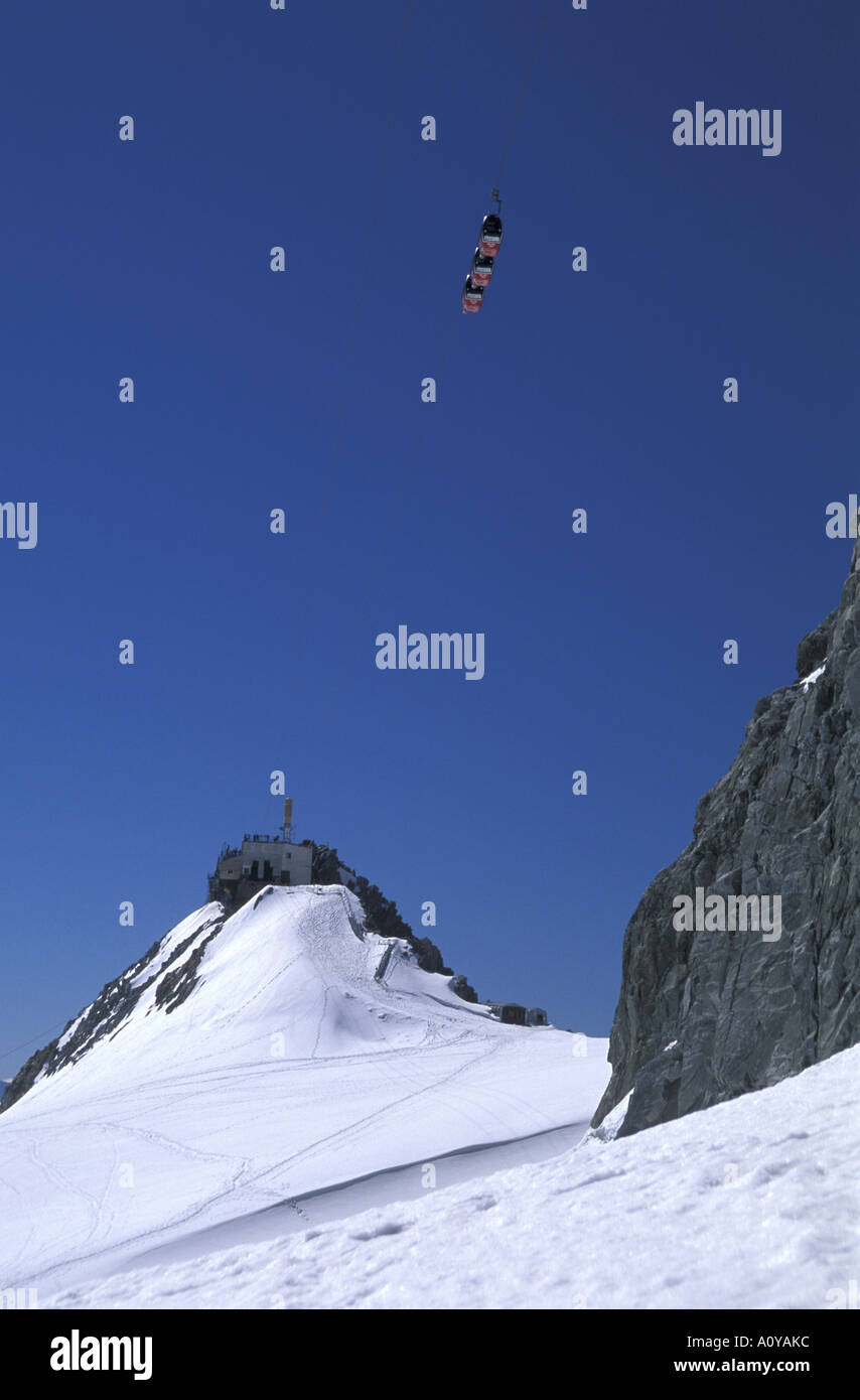 Seilbahn Monte Bianco Courmayeur Valle d Aosta Italien Stockfoto