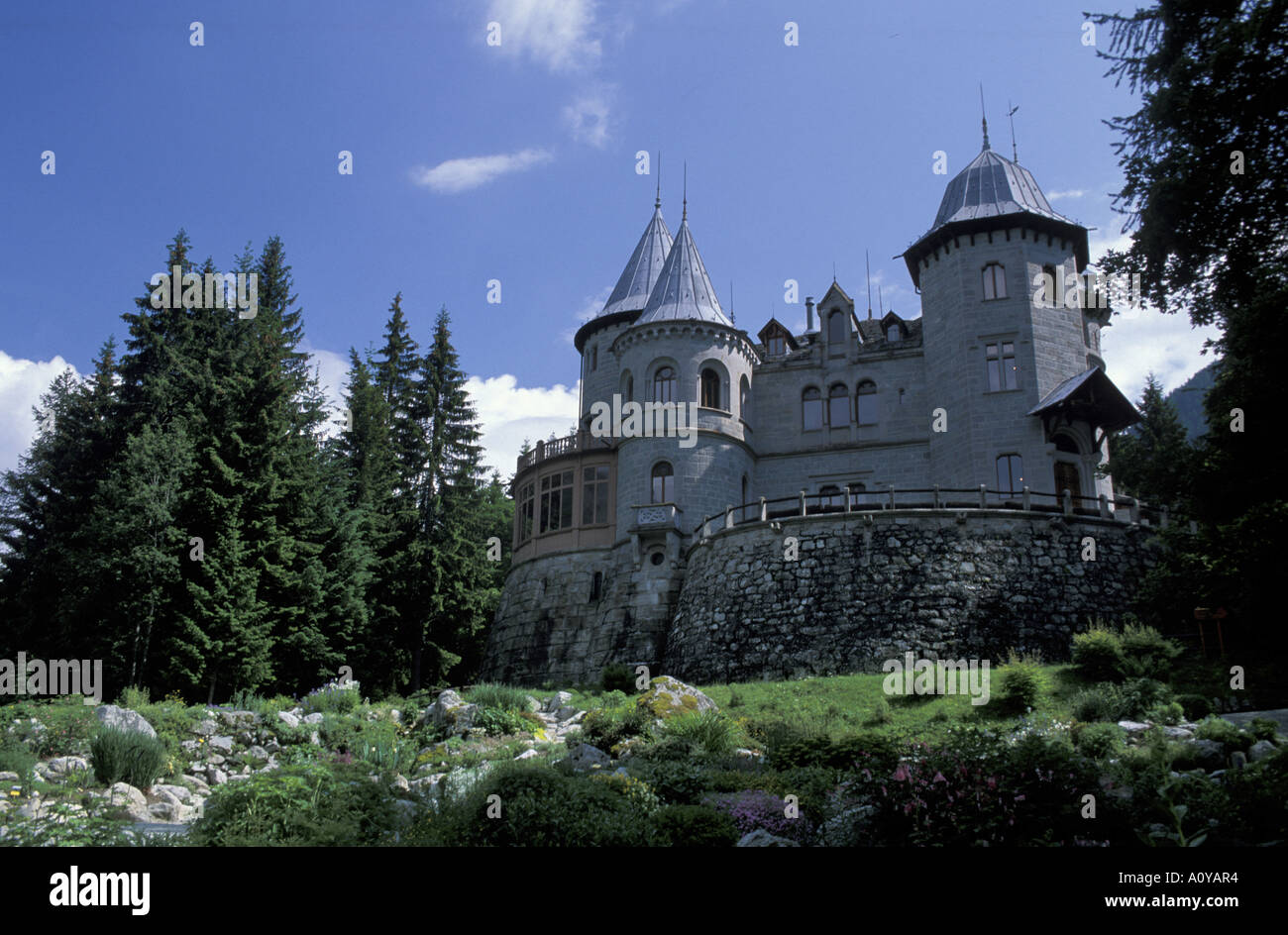 Savoia Burg Gressoney Saint Jean Valle d Aosta Italien Stockfoto