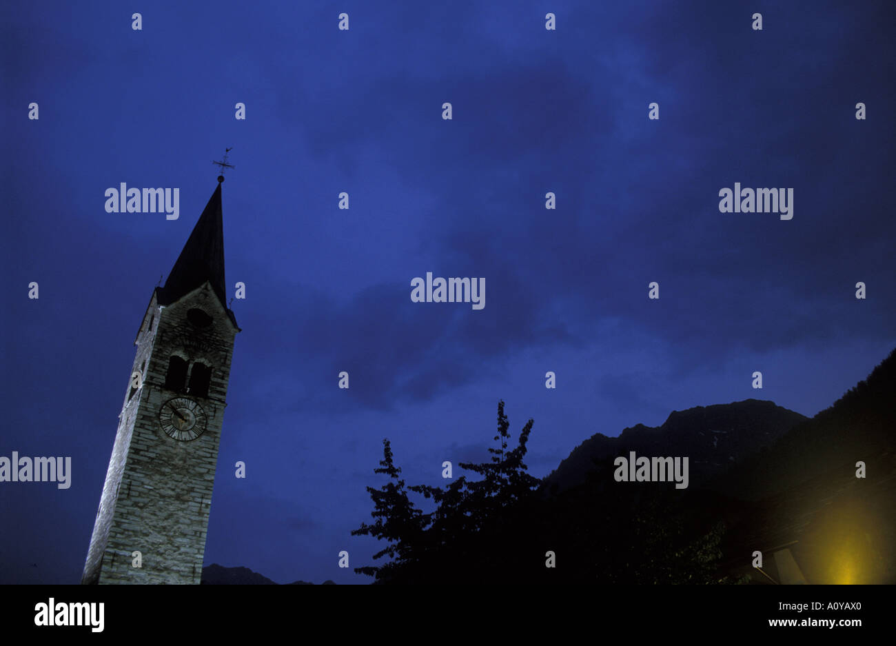 Verkürzung von Gressoney Saint Jean Valle d Aosta Italien Stockfoto