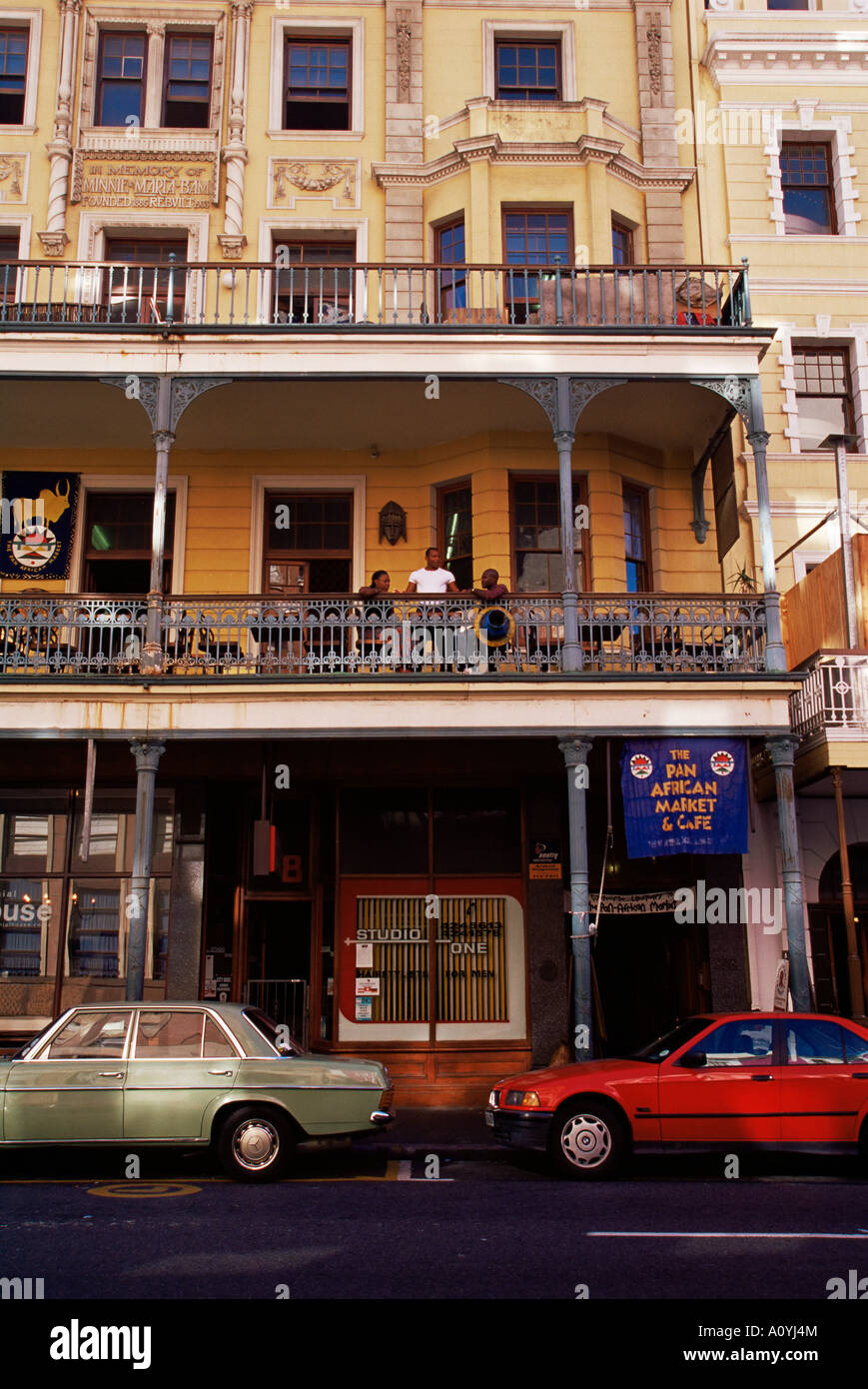 Ein Haus in Long Street im Zentrum der Stadt, wo viele Kolonialhäuser Kapstadt Südafrika Afrika bleiben Stockfoto