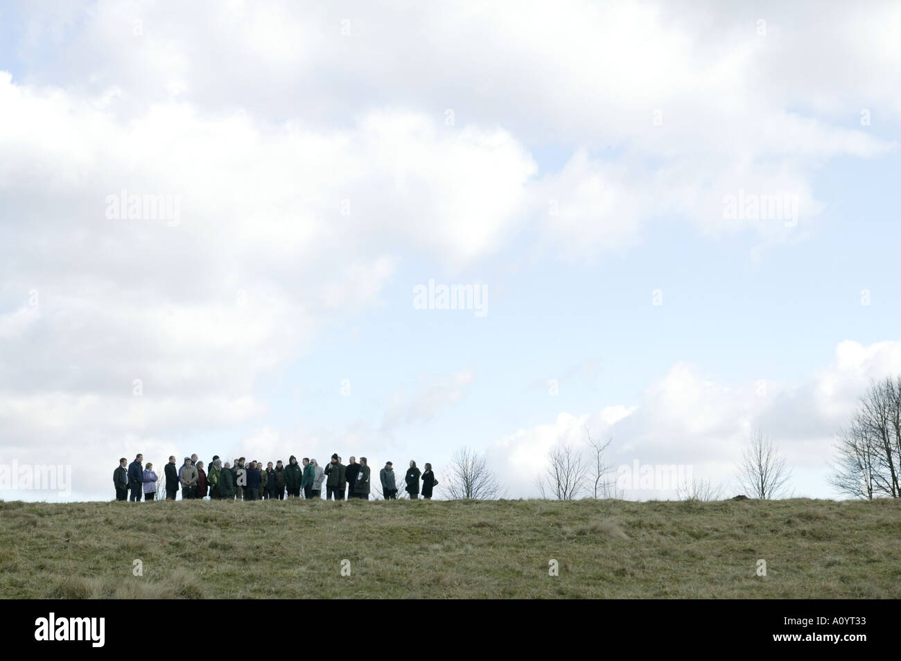 Gruppe von Geschäftsleuten einen Vortrag über die Umwelt Stockfoto