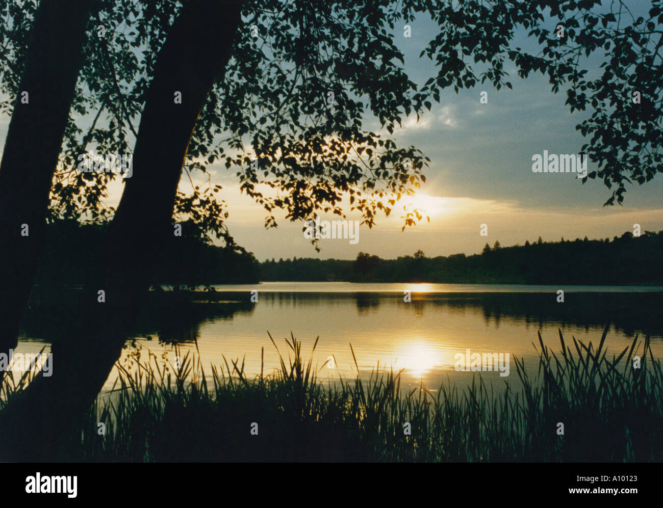 Sonnenuntergang am Virginia Wasser Stockfoto