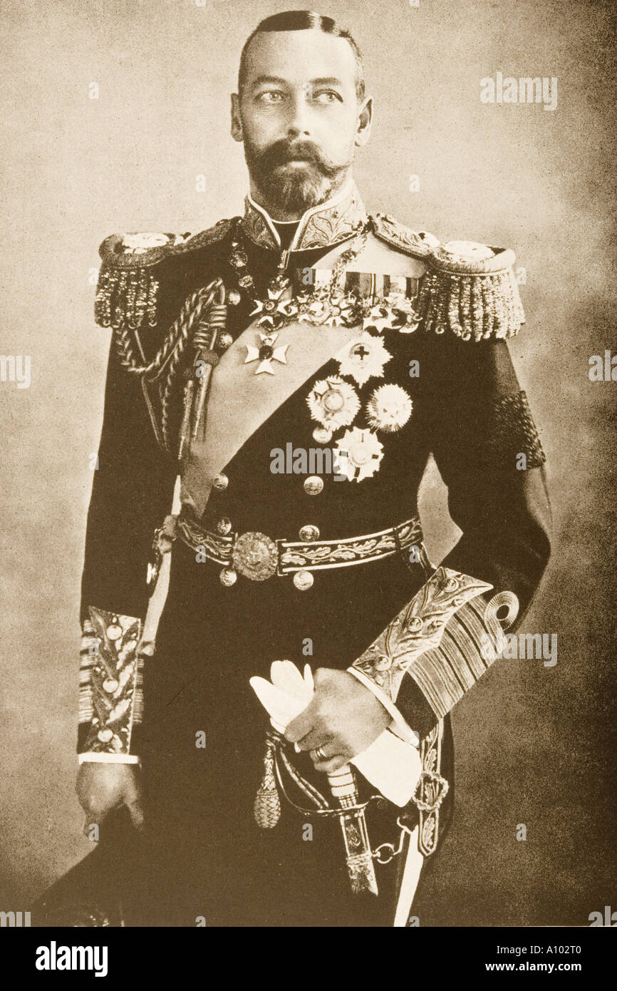 Seine Majestät König George V, von einem Foto von Bassano Stockfoto