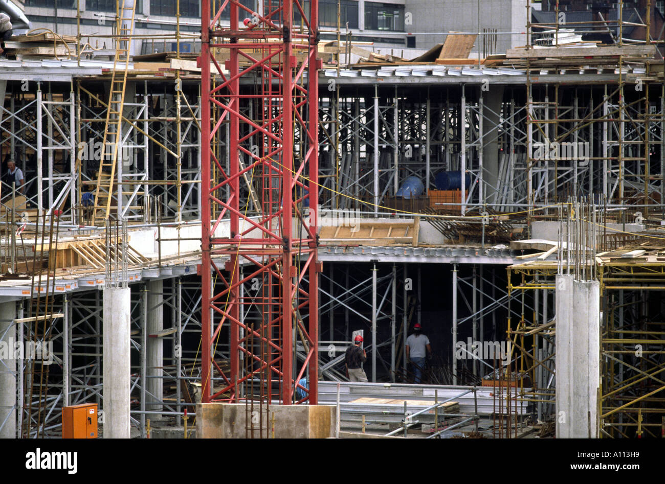 Baustelle in Bradford, Yorkshire Stockfoto