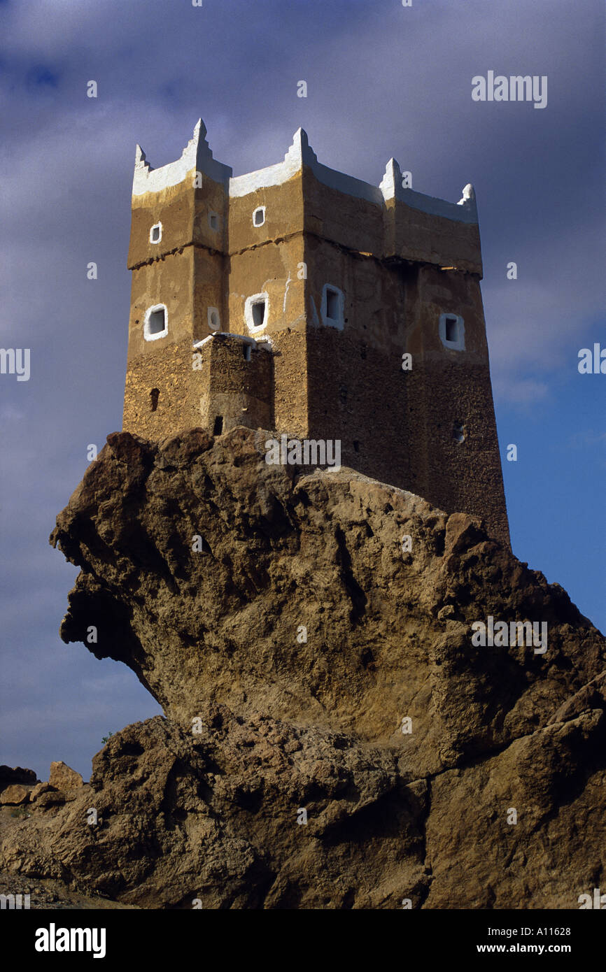 Alghowaizi Tower Al Mukalla Süd-Jemen Stockfoto