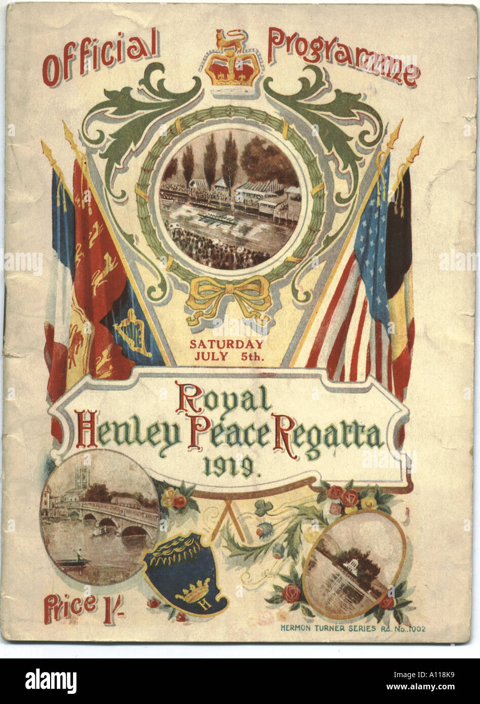 Royal Henley Regatta Frieden Programm 1919. Stockfoto
