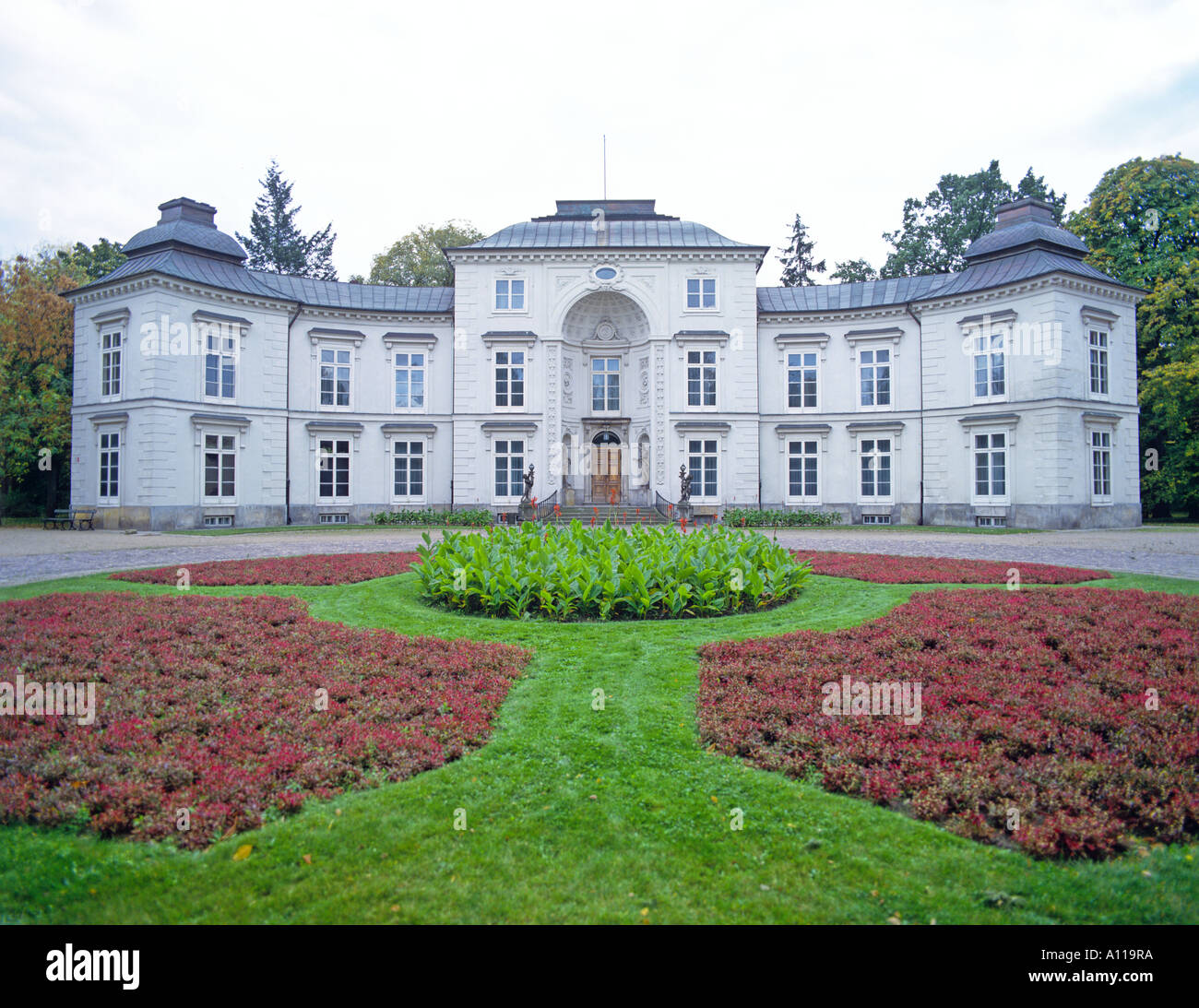 Myslewicki Palast in Warschau Lazienki-Park Stockfoto