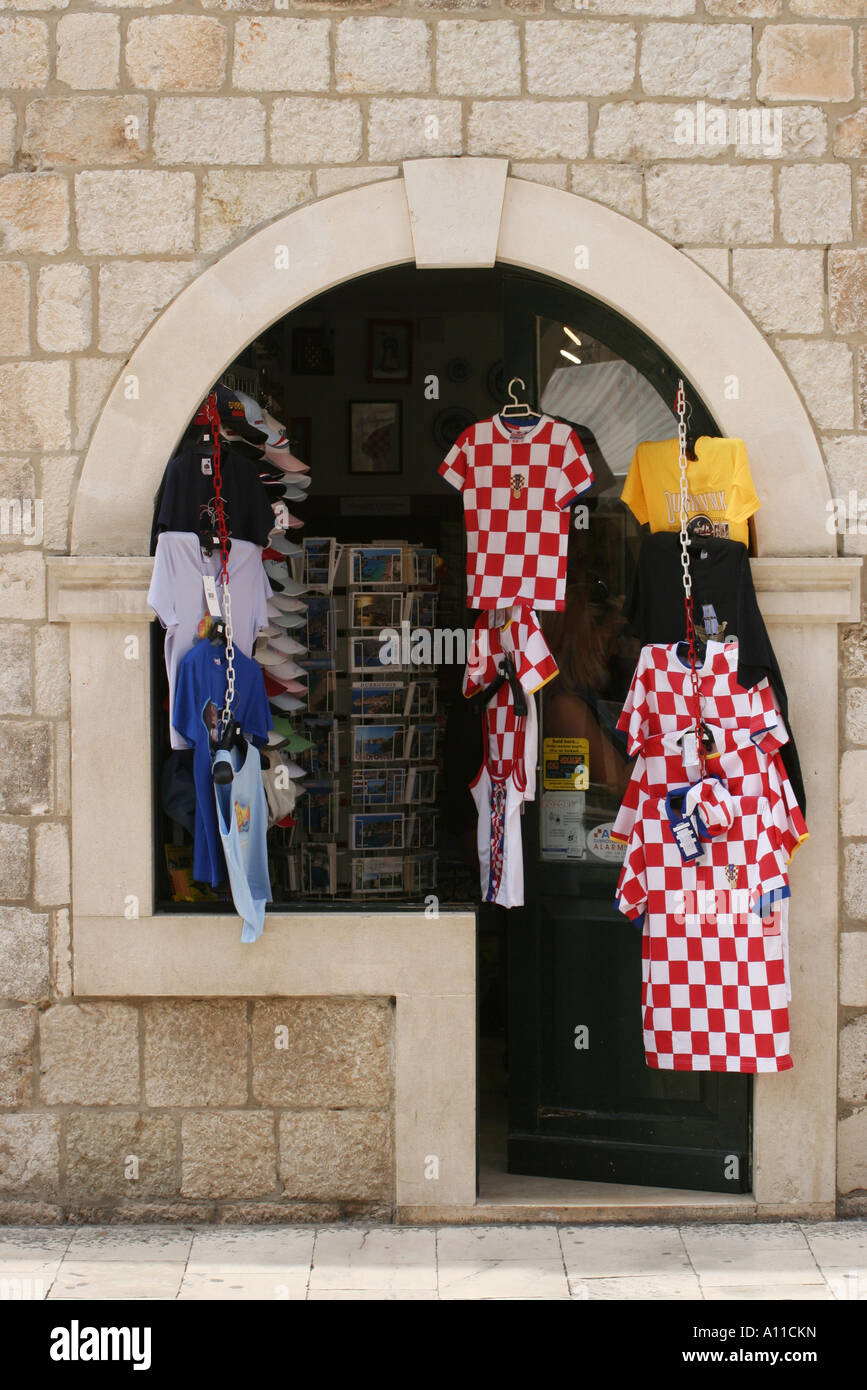 Souvenir-Shop am Stradun Dubrovnik Stockfoto