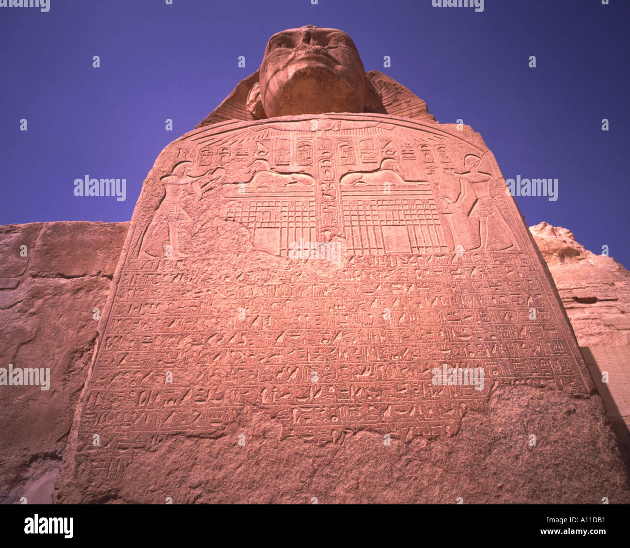 Die Traum-Stele ist auch bekannt als Sphinx der Stele Stockfoto