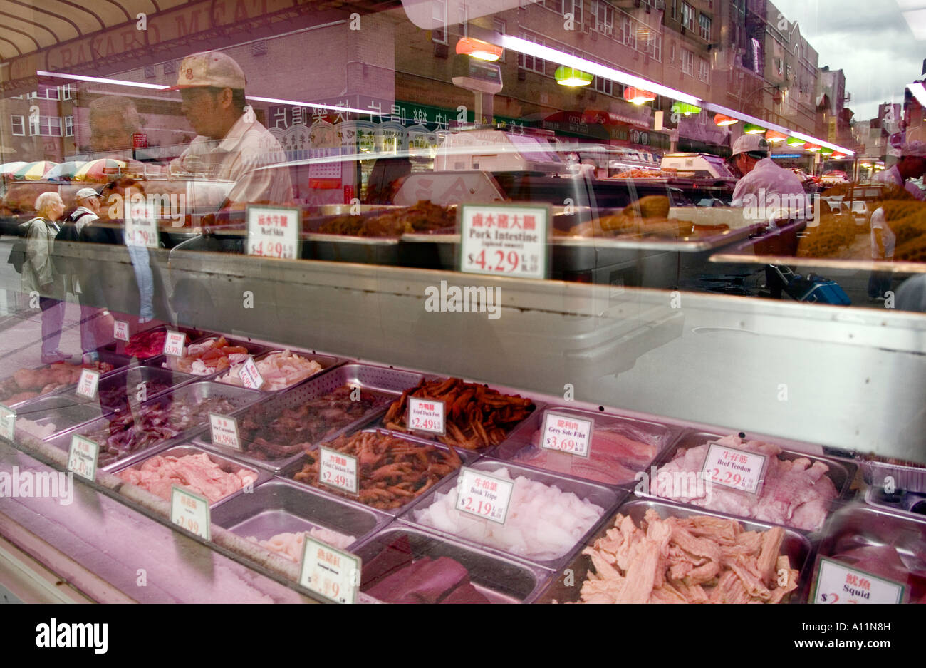 Chinesische Budgers in Chinatown, NYC Stockfoto