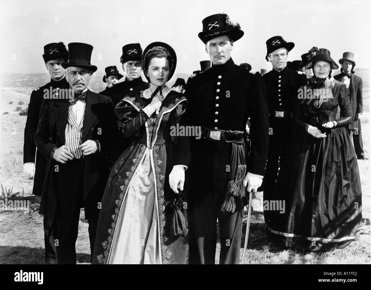Santa Fe Trail Jahr 1940 Regisseur Michael Curtiz Olivia De Havilland Errol Flynn Stockfoto