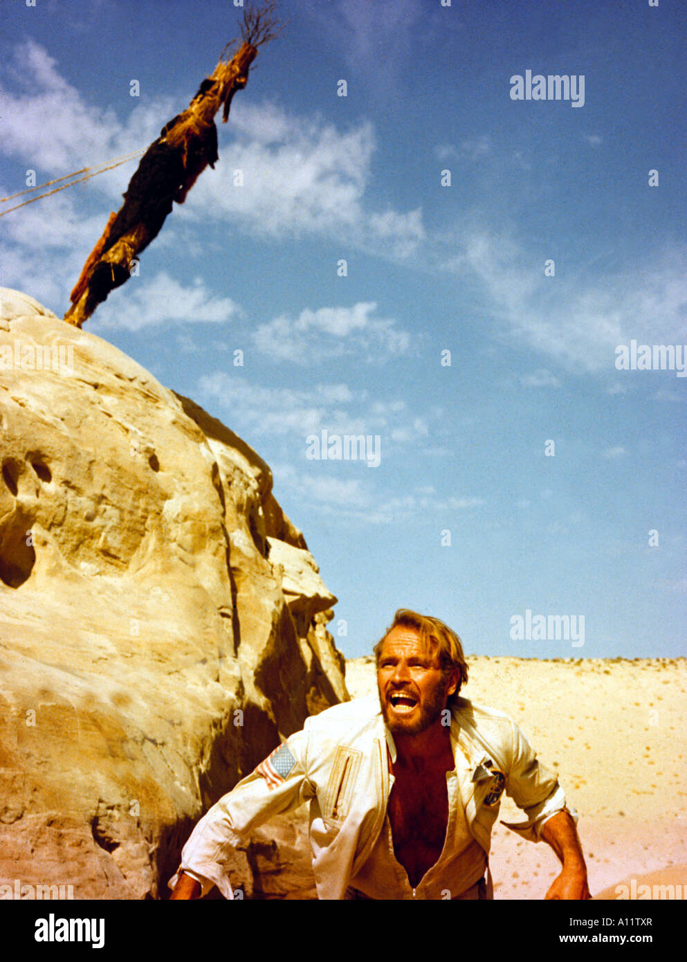 Planet der Affen Jahr 1968 Direktor Franklin Schaffner Charlton Heston basiert auf dem Buch von Pierre Boulle Stockfoto