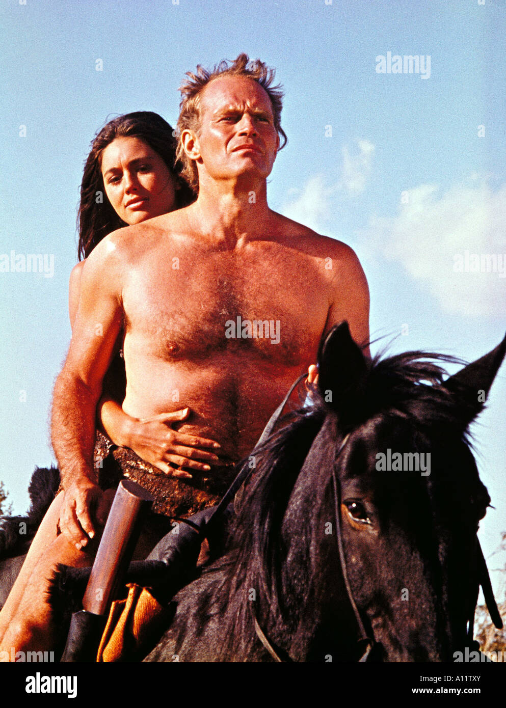 Planet der Affen Jahr 1968 Direktor Franklin Schaffner Charlton Heston Linda Harrison basierend auf dem Buch von Pierre Boulle Stockfoto