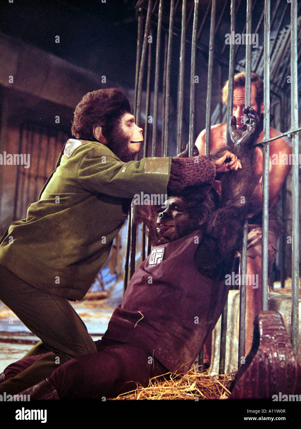 Planet der Affen Jahr 1968 Direktor Franklin Schaffner Charlton Heston basierend auf Pierre Boulle s Buch Stockfoto