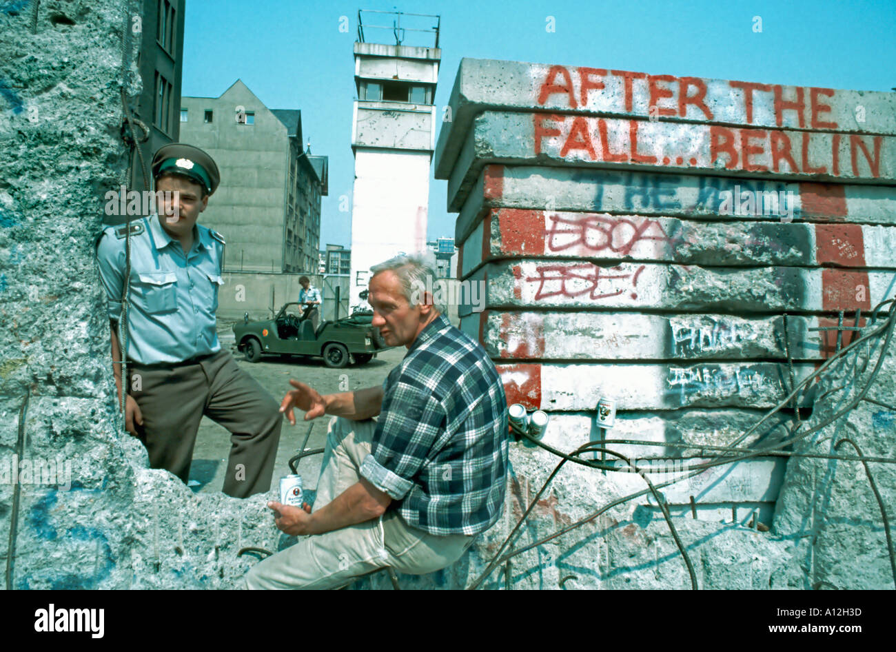 (Ehemals Ost-) Berlin Deutschland, DDR DDR Grenzschutz an der 'Berliner ...