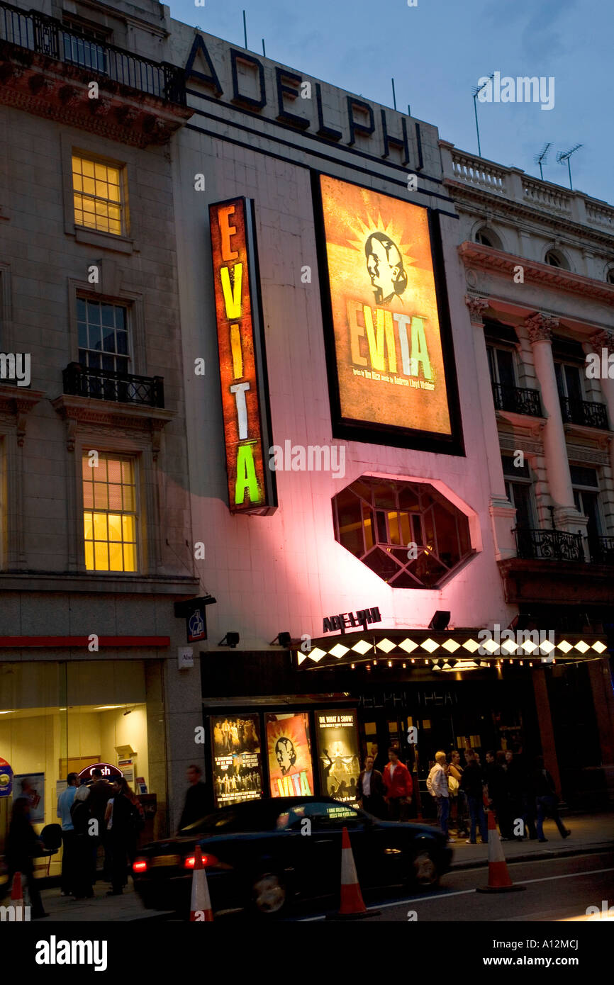 Evita im Adelphi Theatre in London England Stockfoto
