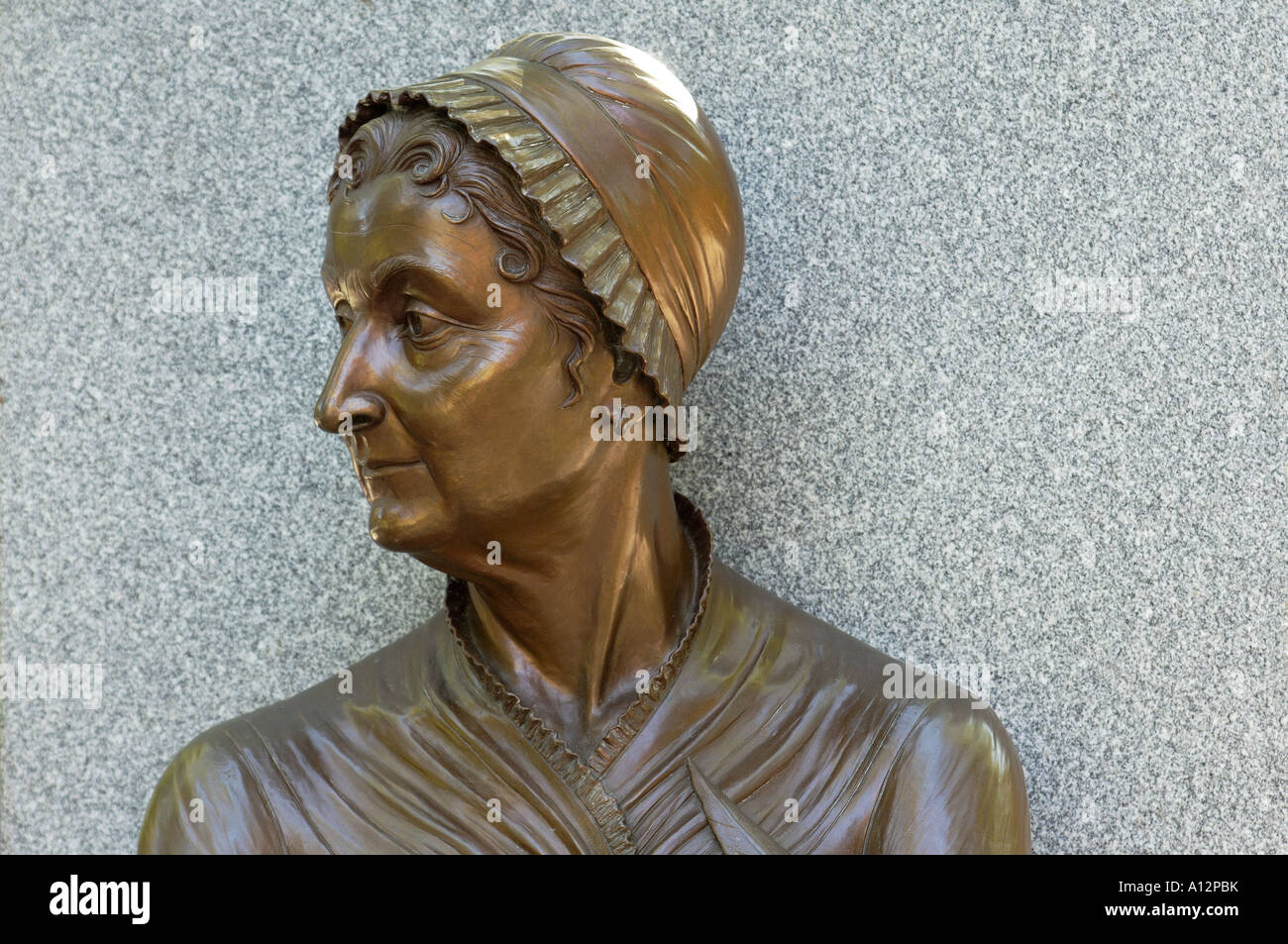 Abigail Adams statue Boston Women's Memorial. Digitale Fotografie Stockfoto