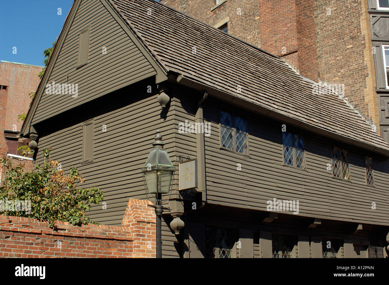 Paul Revere Haus in Boston, Massachusetts. Digitale Fotografie Stockfoto