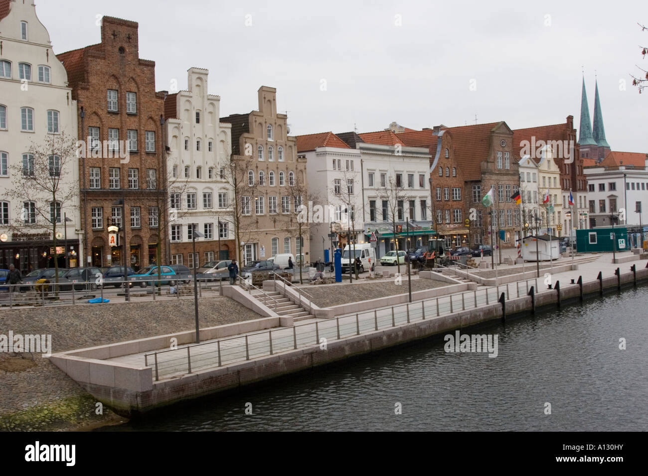 New River Quay Lübeck Deutschland Stockfoto