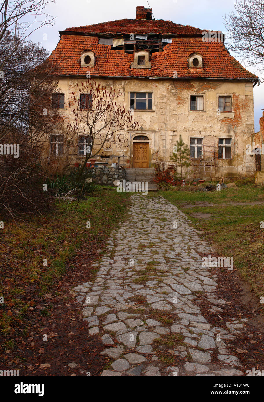 Derelict XVII century Presbytery in Ksiegnice Lower Silesia Poland Stockfoto