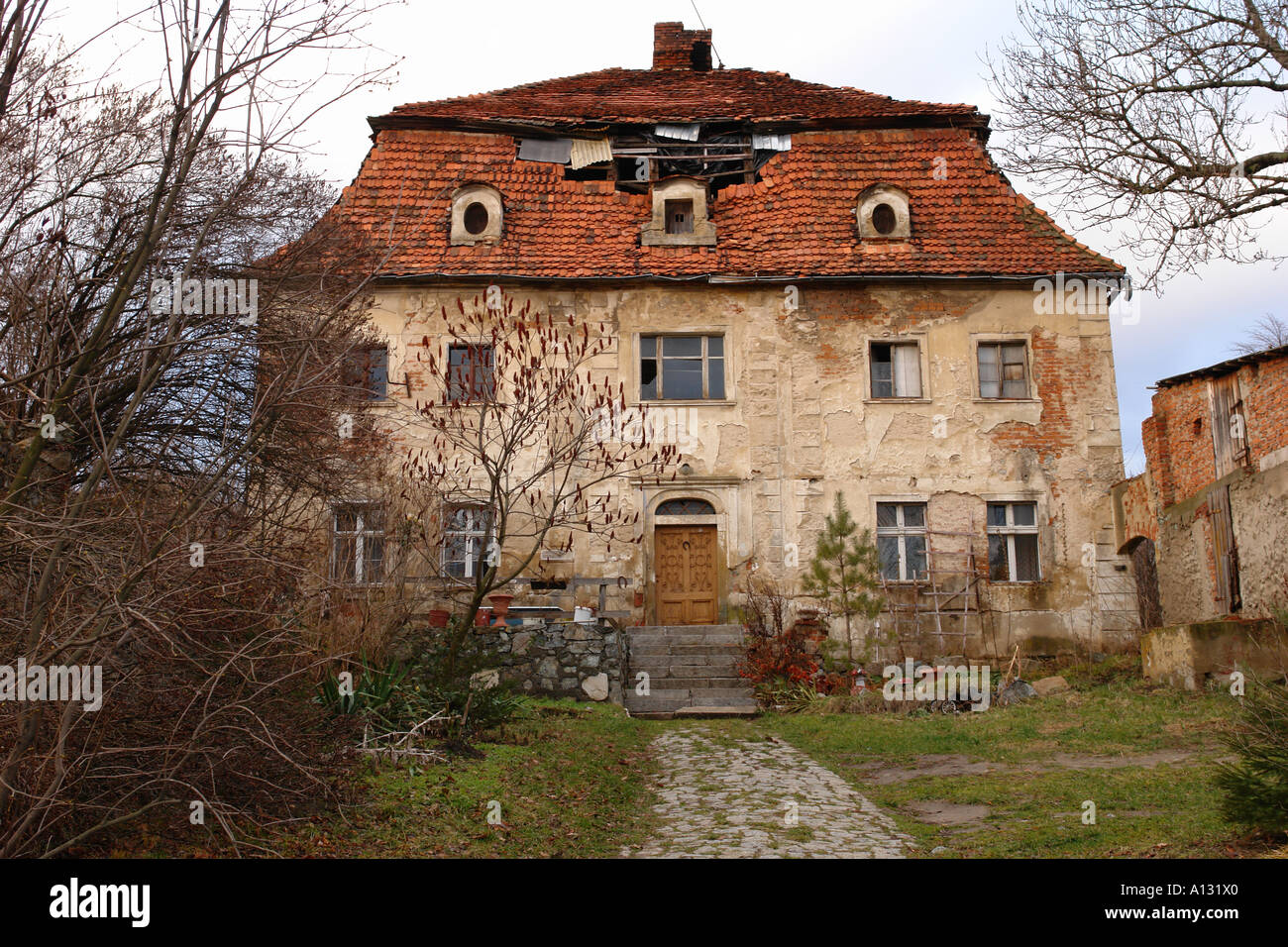 Derelict XVII century Presbytery in Ksiegnice Lower Silesia Poland Stockfoto