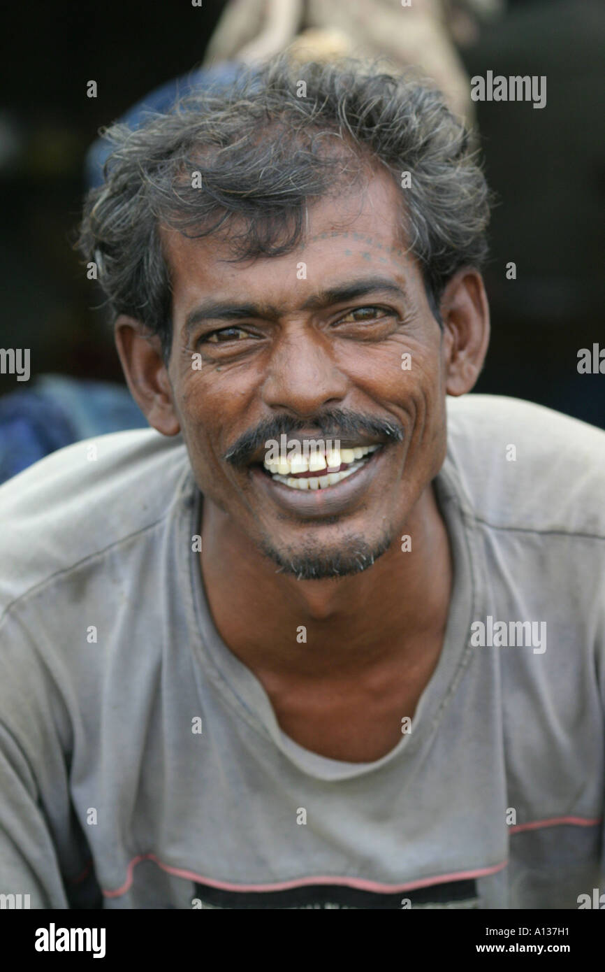 Porträt der indischen Obdachloser, Indien Stockfoto