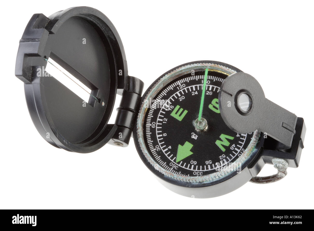 Ingenieur-Kompass Nahaufnahme Magnetkompass Stockfoto