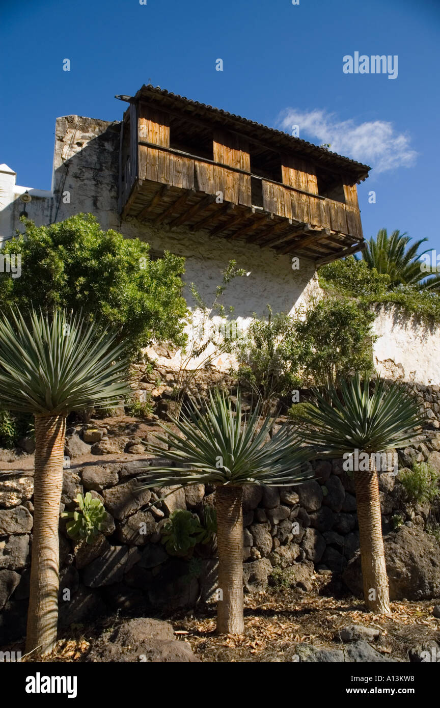 Icod de Los Vinos Teneriffa Dragon Tree Park und Gärten das Haus von der Inquisition traditionelle Gebäude Stockfoto