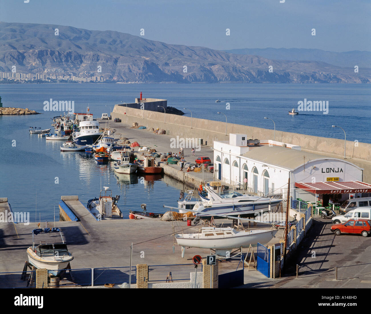 Roquetas de Mar Almeria Provinz Spanien den Fischereihafen Stockfoto