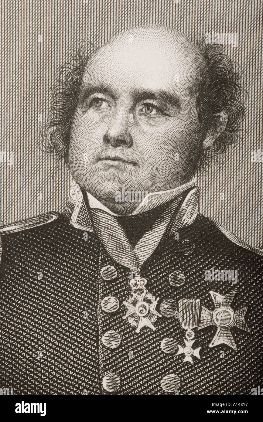 Sir John Franklin, 1786 - 1847. Englisch Royal Navy Offizier und Entdecker in der Arktis. Stockfoto
