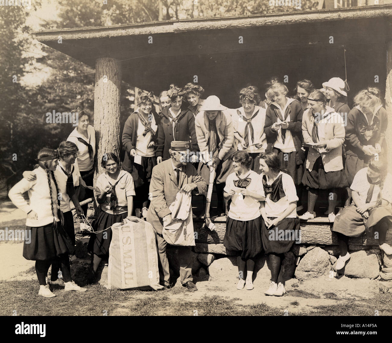 Camp-Mail-Call Stockfoto