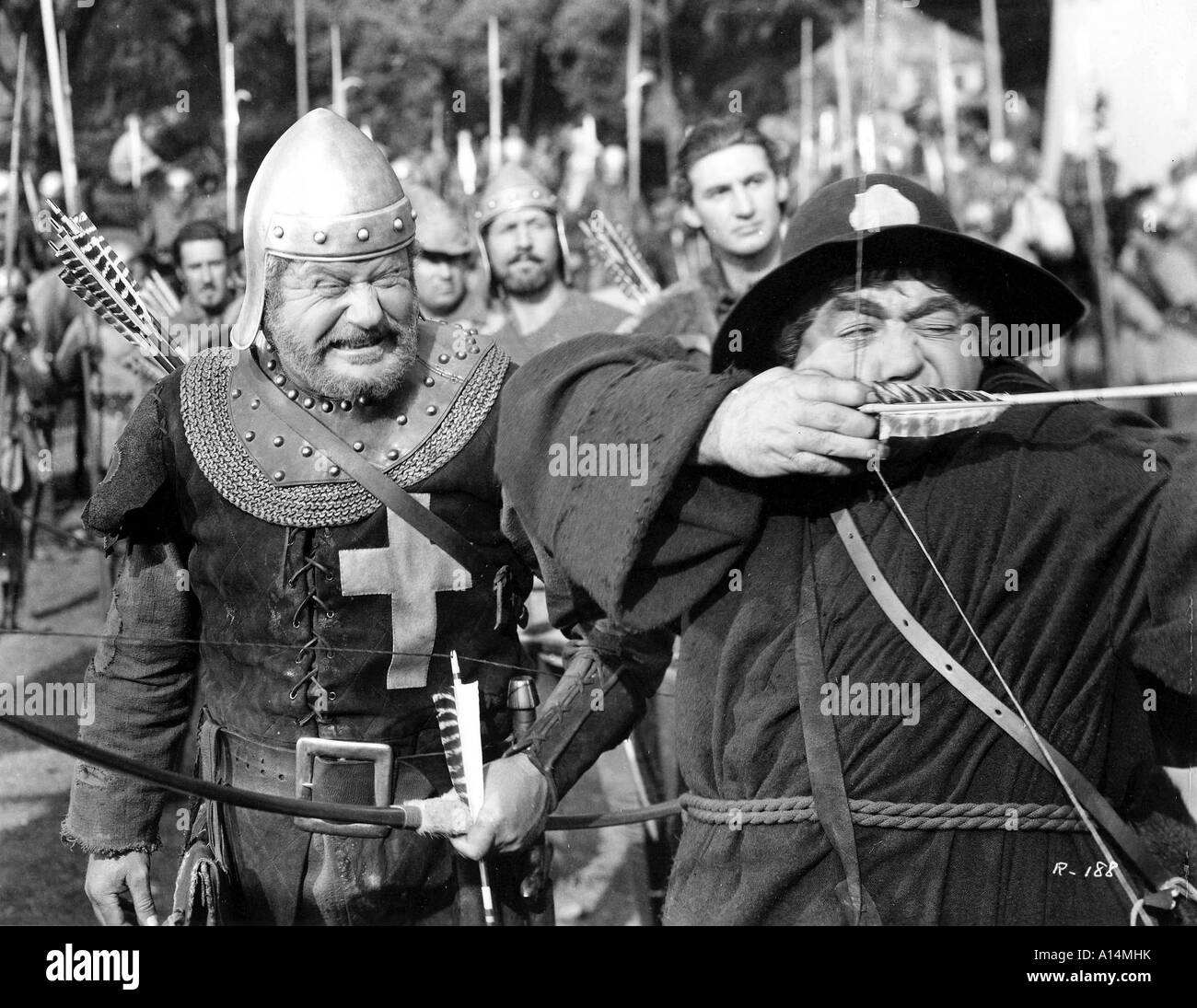 Die Abenteuer von Robin Hood Jahr 1938 Regisseure Michael Curtiz und William Keighley Errol Flynn Stockfoto