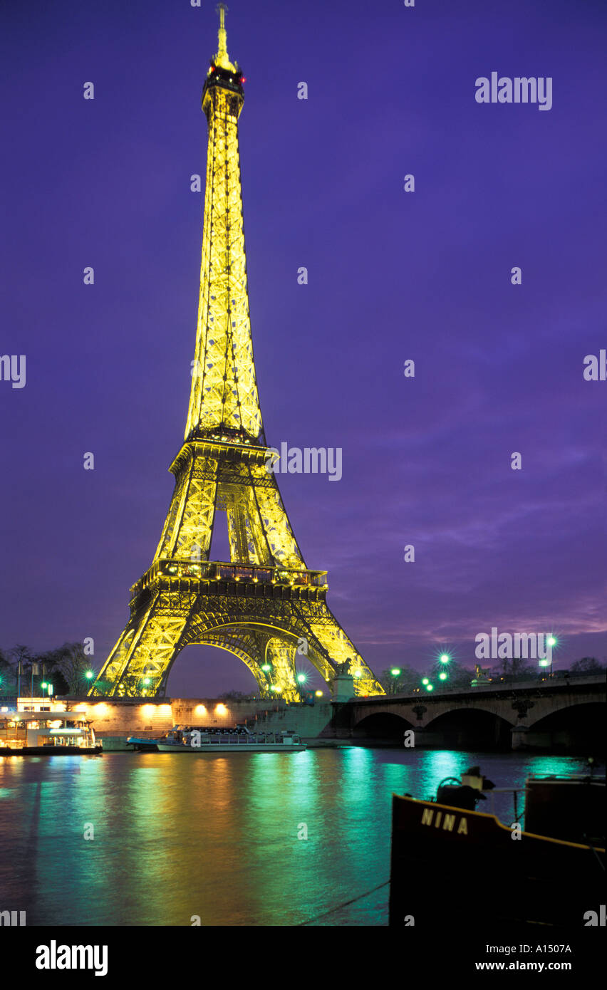 Eiffelturm Paris Frankreich Stockfoto