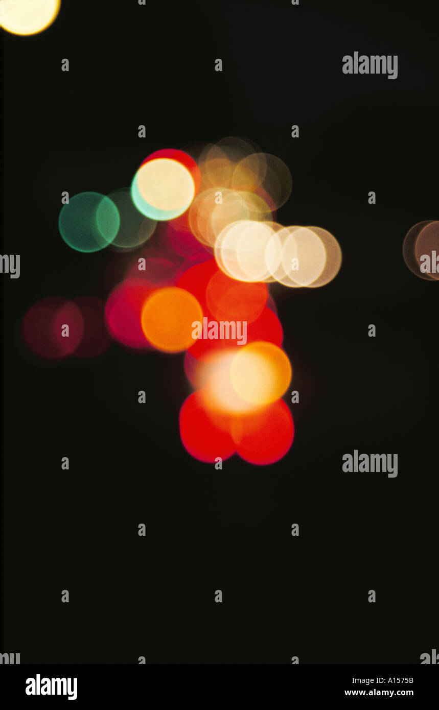 Verschwommen Verkehr Warteschlange bei der Autobahn Stockfoto