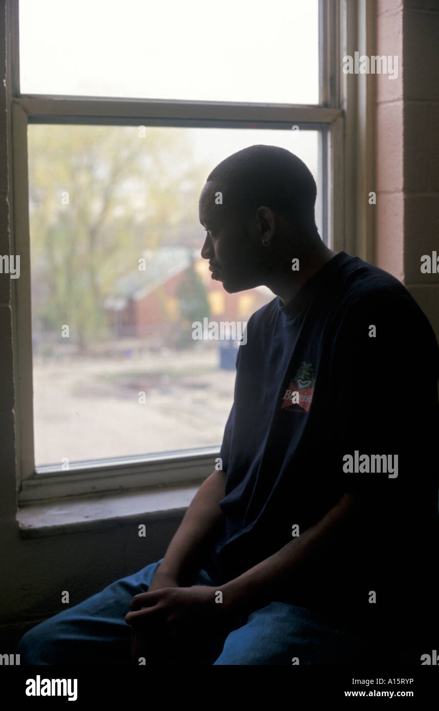 AIDS-Patienten im Hospiz Stockfoto