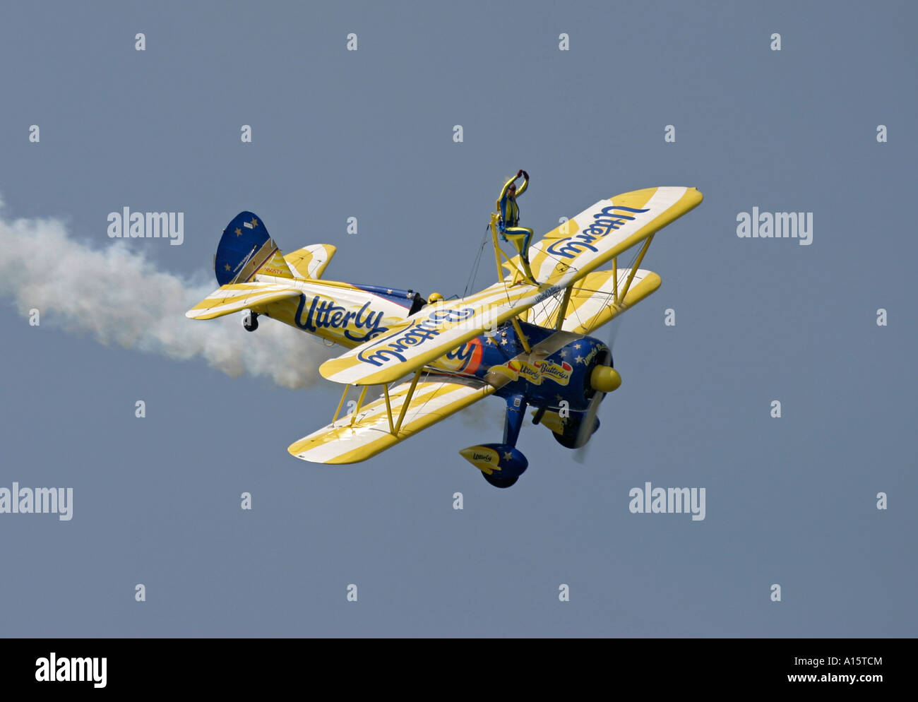 P17 Boeing Steerman Mit Wing Wanderer Stockfotografie Alamy