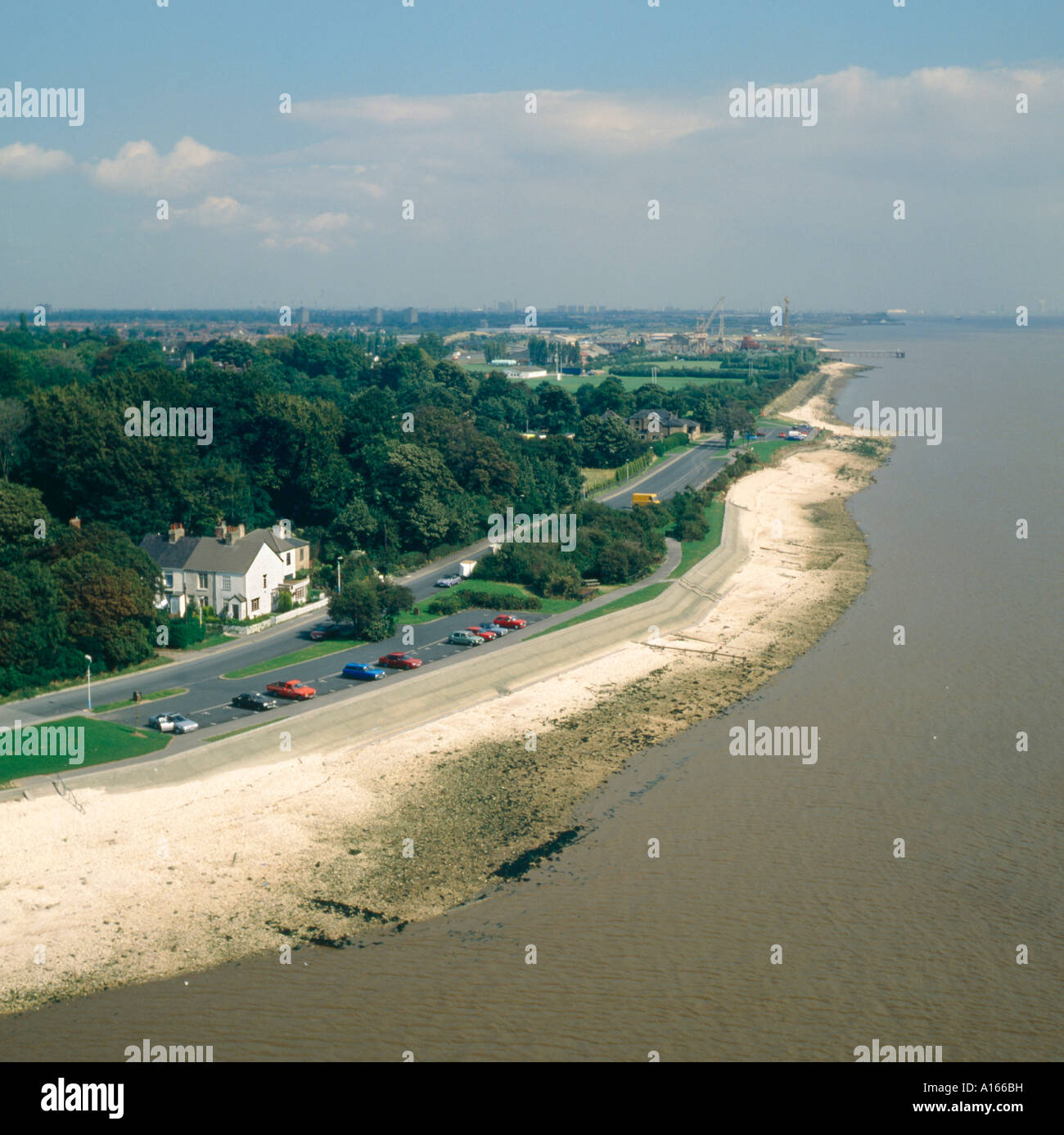 Hessle Vorland von der Humber-Brücke Rumpf Humberside UK Stockfoto