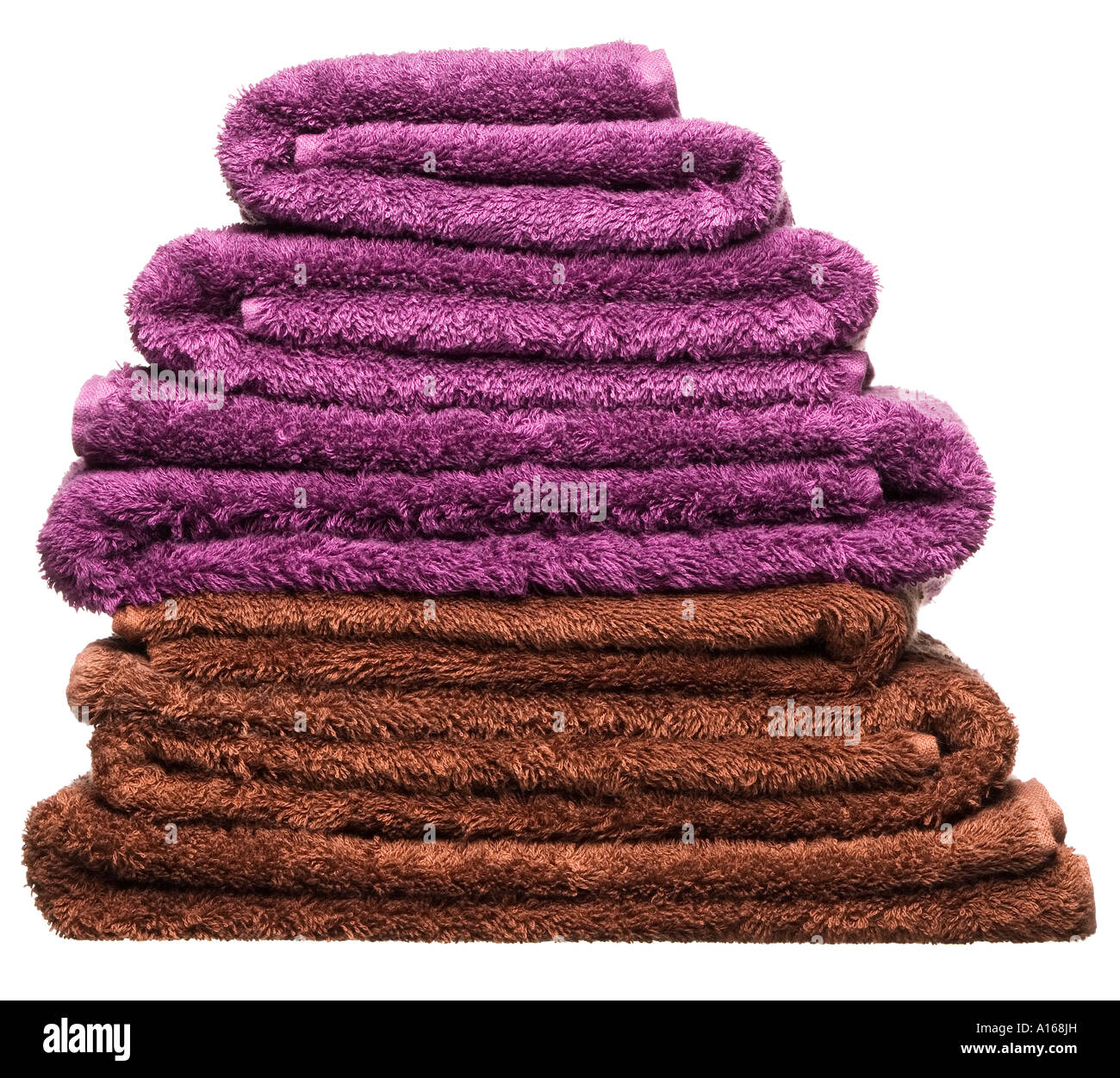 Haufen von gefaltete Handtücher Stockfoto