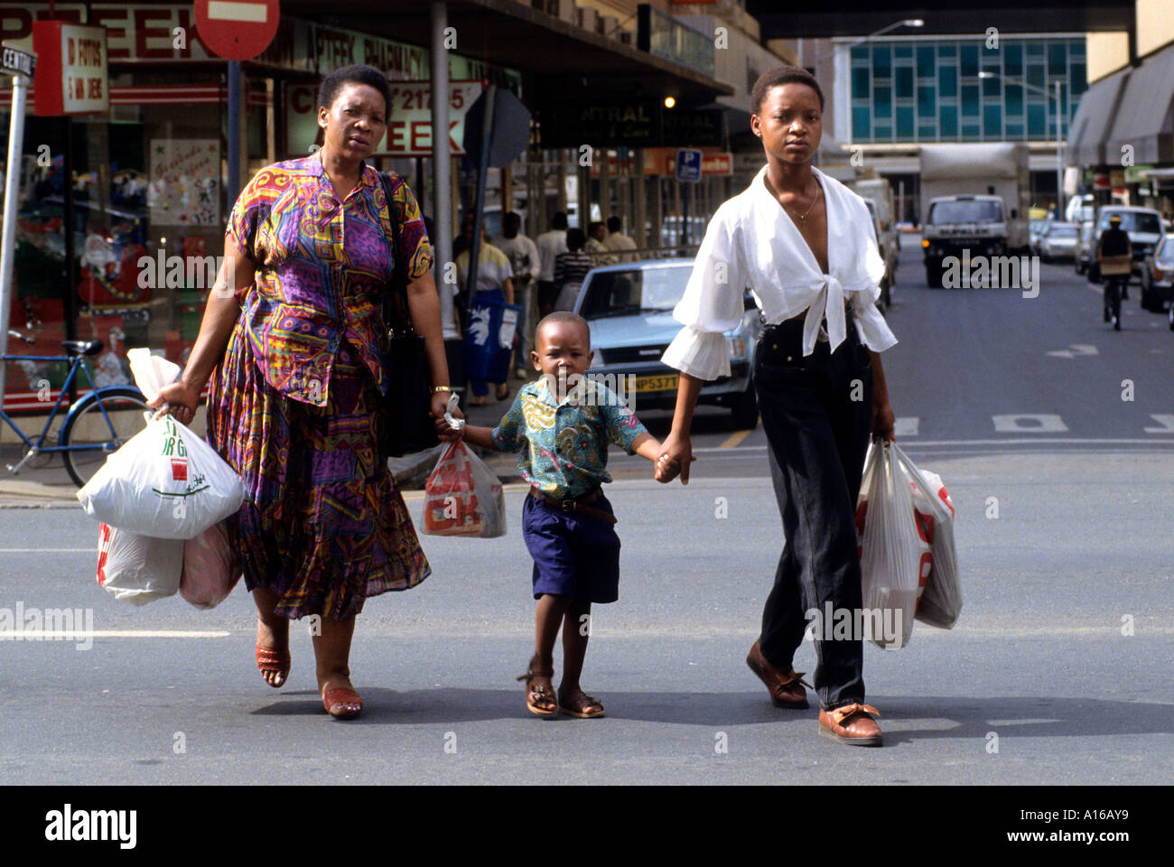 Johannesburg Transvaal in Afrika, die schwarzen und weißen Bevölkerung kaukasischen Stockfoto