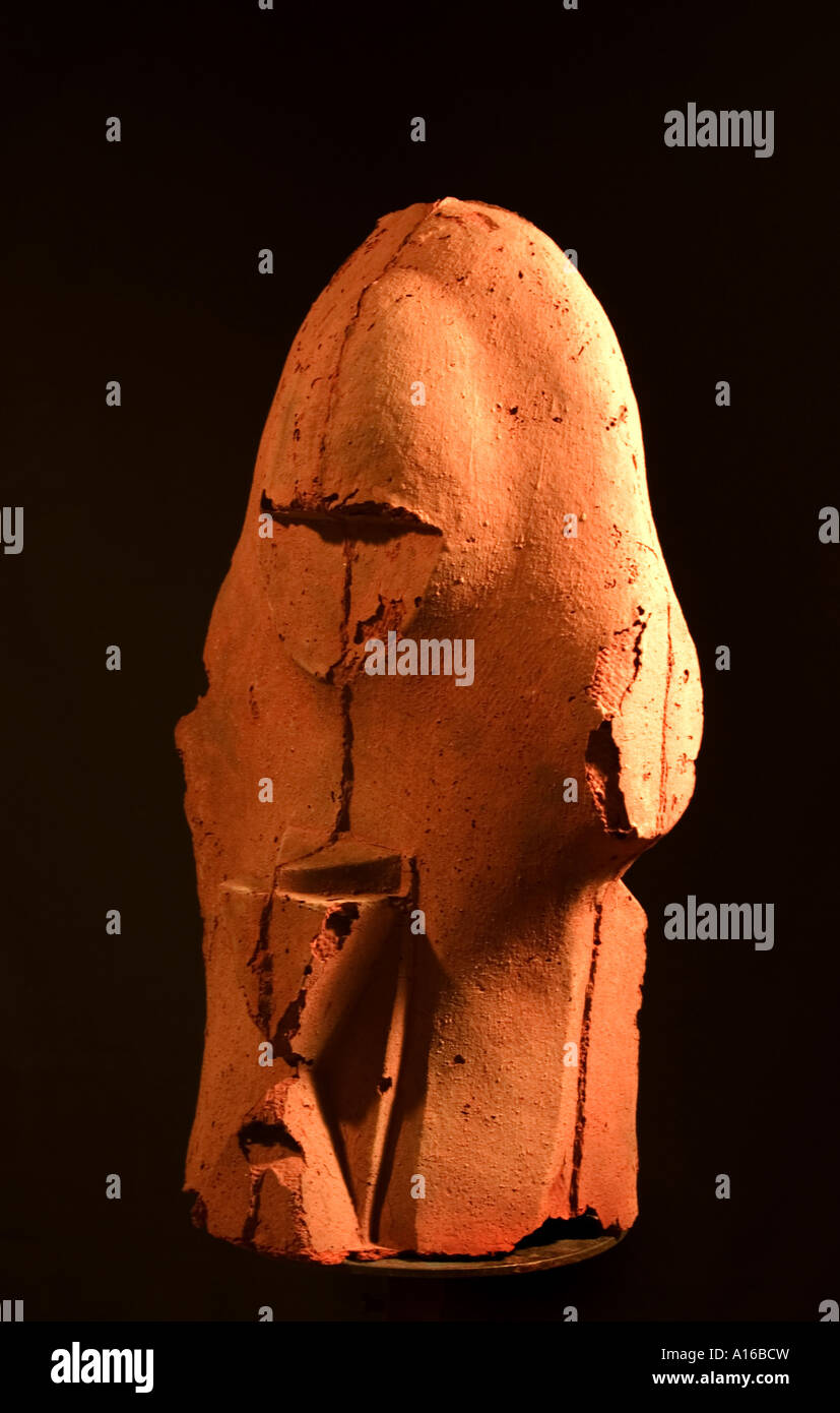Terrakotta-Skulptur des Bildhauers Legendry Himmat Shah Meisterwerk des indischen Kunst Lehm Stockfoto